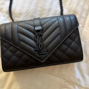 Yves Saint Laurent Quilted Black Crossbody Bag